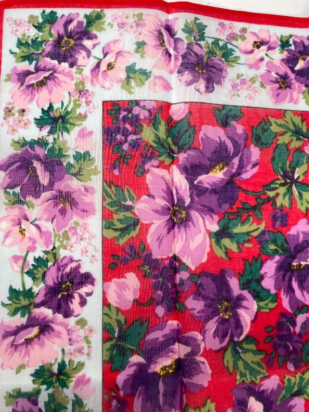 Kenzo Paris NWT Floral Cotton Handkerchief Scarf